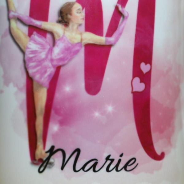 Tasse personalisiert Eiskunstlauf pink